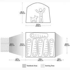 Big Agnes Bunk House 6 Person Camping Tent CAMP & HIKE