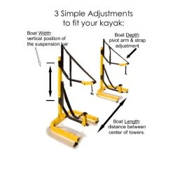 Suspenz 2-Boat Deluxe Free-Standing Storage Rack KAYAK 11 Suspenz 2-Boat Deluxe Free-Standing Storage Rack KAYAK