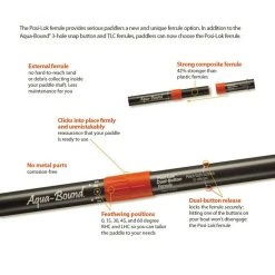Aqua-Bound Eagle Ray Carbon Posi-Lok 2-Piece Kayak Paddle