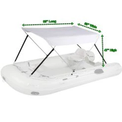 Sea Eagle FishSkiff 16 Inflatable Fishing Boat 2-Person Swivel Seat Canopy Package