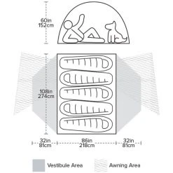 Big Agnes Copper Spur HV UL 5 Person Backpacking Tent CAMP & HIKE