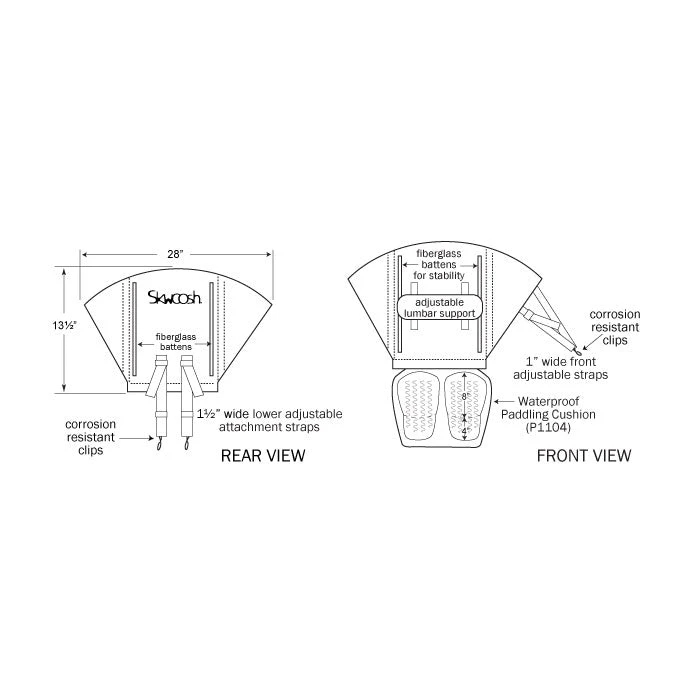 Skwoosh Comfort Back Kayak Seat 6 Skwoosh Comfort Back Kayak Seat