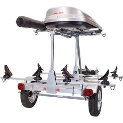 Malone MicroSport LowBed 2-Boat Saddle Up Pro Kayak Trailer Package W/ 2nd Tier