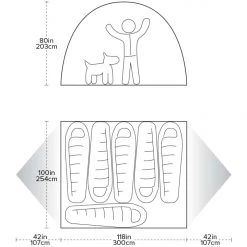 CAMP & HIKE Big Agnes Spicer Peak 6 Person Camping Tent