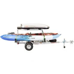 Malone MegaSport LowBed 2-Boat Saddle Up Pro Kayak Trailer Package With 2nd Tier