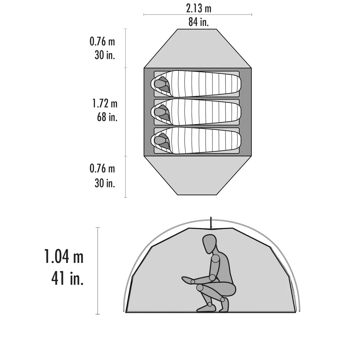 MSR Elixir 3-Person Camping Tent With Footprint CAMP & HIKE 13 MSR Elixir 3-Person Camping Tent With Footprint CAMP & HIKE
