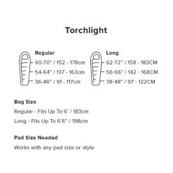 CAMP & HIKE Big Agnes Torchlight 30 Degree Down Sleeping Bag