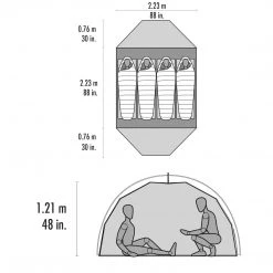 CAMP & HIKE MSR Elixir 4-Person Camping Tent With Footprint