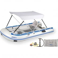 Rafts Sea Eagle 14' Sport Runabout Swivel Seat Canopy Drop Stitch Inflatable Raft Package